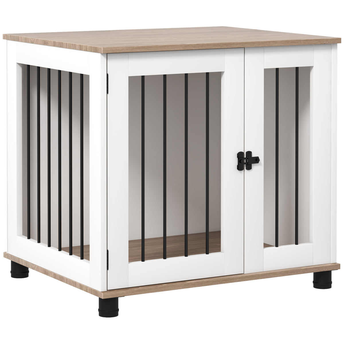 PawHut Hundekäfig Haustier auf Füßen 2 in 1 Beistelltisch mit 1 verriegelbaren Tür - Maße 73L x 60B x 68H cm