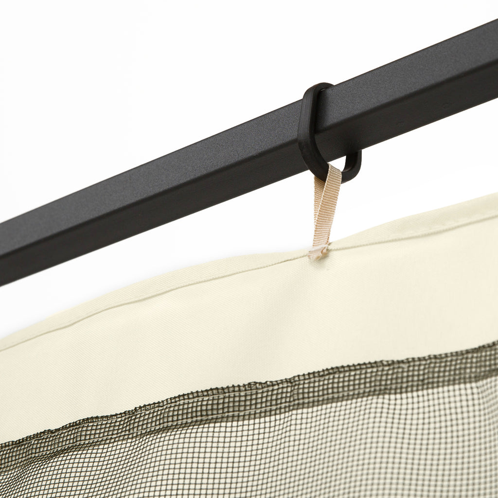 Outsunny Moskitonetz für 3x3 Pavillon 4 Seitenteile Fliegennetz mit Haken Reißverschluss Mückennetz Insektenschutz Fliegengitter Nylon-Mesh Schwarz