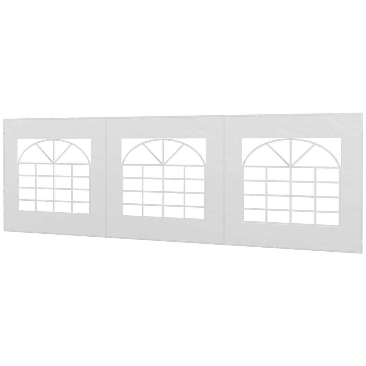 Outsunny Ersatzwand für Bierzelt oder Pavillon, wasserdicht, einfache Montage, 6 x 2 m, Weiß