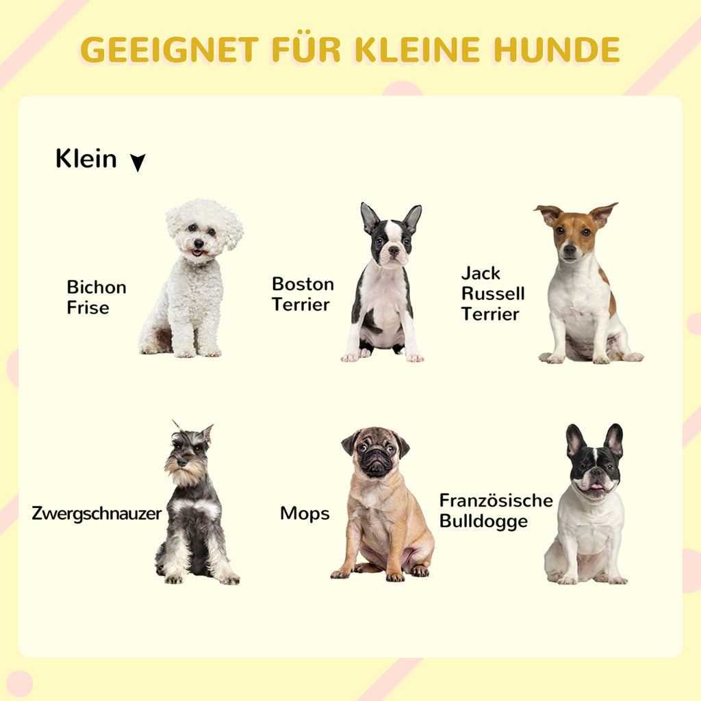 PawHut Hundehütte aus Massivholz, mit 2 Fressnäpfen, Veranda, wetterbeständig, 103 cm x 62 cm x 66 cm, Grau + Weiß