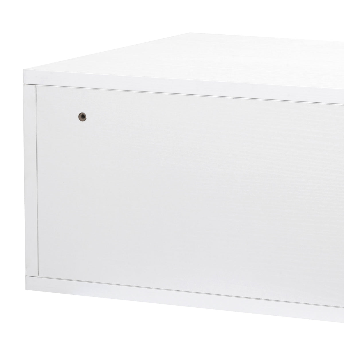 HOMCOM Nachttisch Set 2 Stück mit Schublade und schwebendem Design aus Spanplatte und MDF, 49x38x23 cm, Weiß