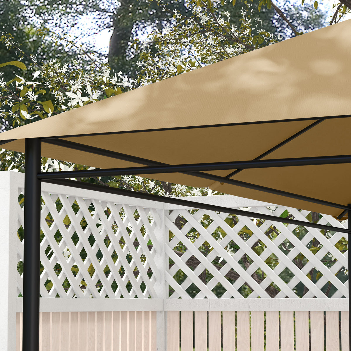 Outsunny Ersatzdach Pavillon Pavillon-Baldachin, wetterbeständig, 397 x 297 cm, Khaki