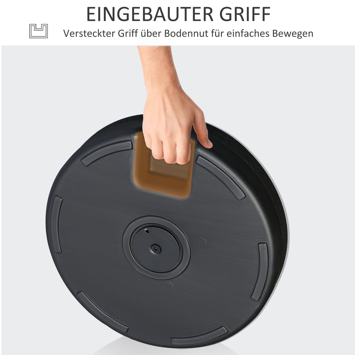 Outsunny Sonnenschirmständer 22 kg Schirmständer Rund Schirmhalter, Schirmgewicht, Ständer für Sonnenschirm 38/48mm Rohrdurchmesser, für Balkon, Terasse, Garten, Schwarz
