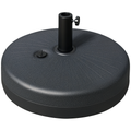 Outsunny Sonnenschirmständer 22 kg Schirmständer Rund Schirmhalter, Schirmgewicht, Ständer für Sonnenschirm 38/48mm Rohrdurchmesser, für Balkon, Terasse, Garten, Schwarz